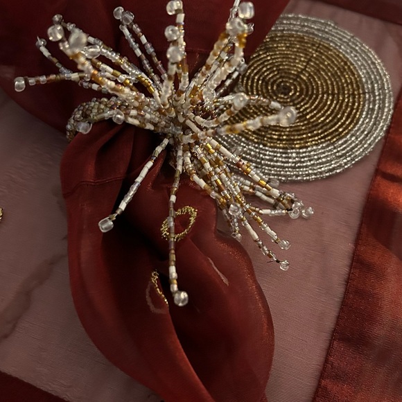 Gorgeous elegant table placemats napkin rings and coasters - Picture 4 of 8